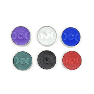 Shreyshti Designer / Decorative Candle Triple Moon in assorted colors in T-Lite approx. 1. 5" for spell, wiccan, pagan, rituals, reiki, religious purposes (Pack of 6)